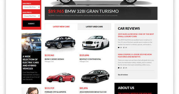 Box car selling car dealer multipage clean html website template 51380 original
