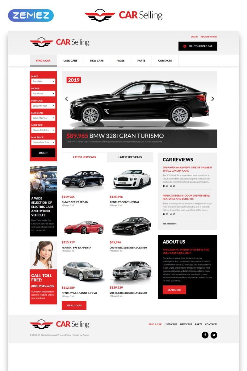 Car selling car dealer multipage clean html website template 51380 original