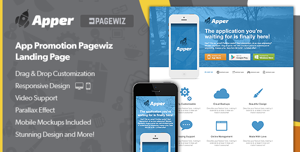 01 apper pagewiz landing page preview.  large preview