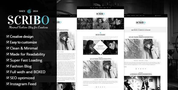 Scribbo wordpress theme featured.  large preview