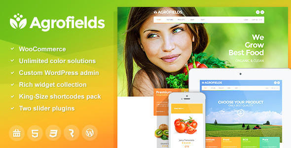 Agrofields food shop theme preview.  large preview