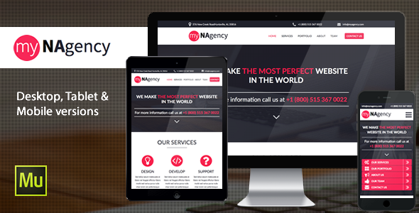 Mynagency theme preview.  large preview