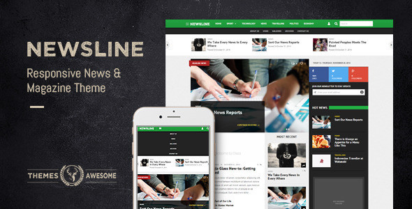Newsline feature themeforest.  large preview