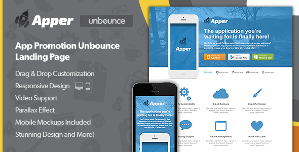 01 apper unbounce landing page preview.  large preview