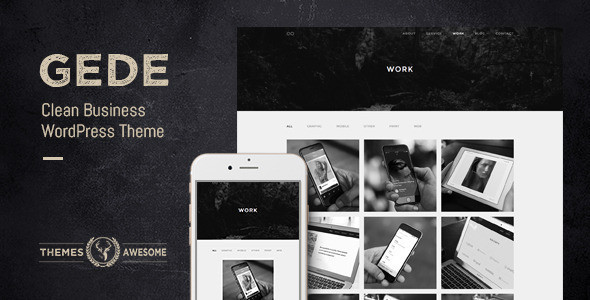 Gede feature themeforest.  large preview