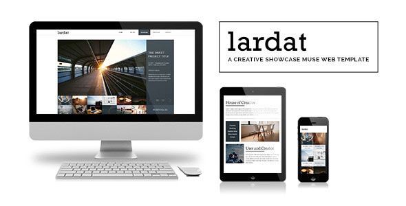 Lardat   creative showcase muse web template preview.  large preview