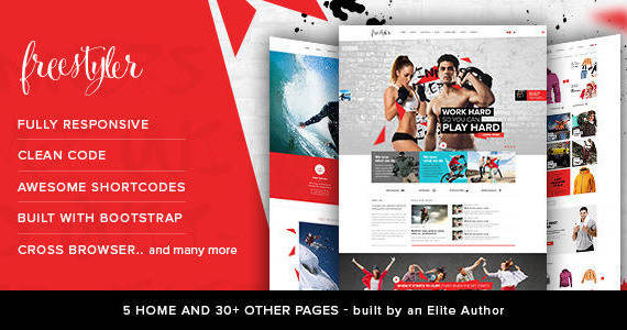 Box 01 freestyler retina parallax responsive template.  large preview