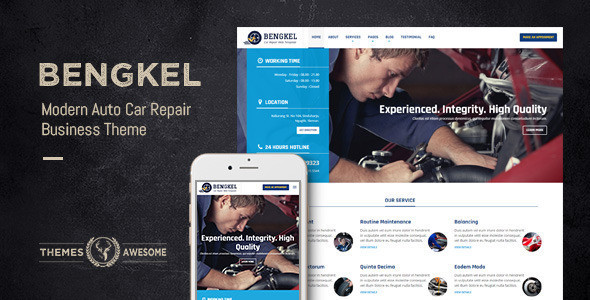 Bengkel feature themeforest.  large preview