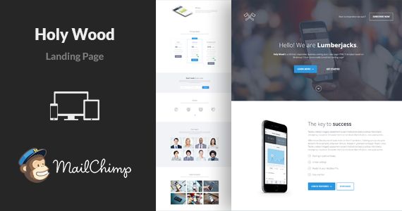 Box 01 holy wood clean minimal multipurpose marketing mobile app landing page html template.  large preview