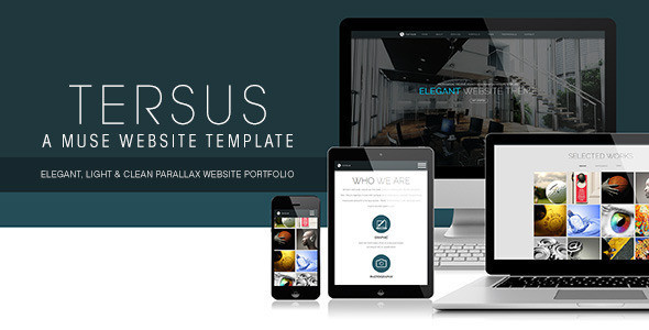 Tersus business portfolio parallax muse template preview.  large preview