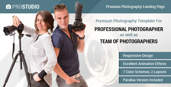 01 professional photography landing page preview.  large preview