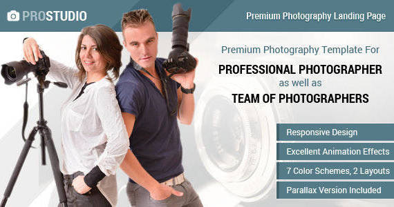 Box 01 professional photography landing page preview.  large preview